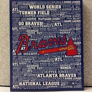 Atlanta Braves Matted Art Deco